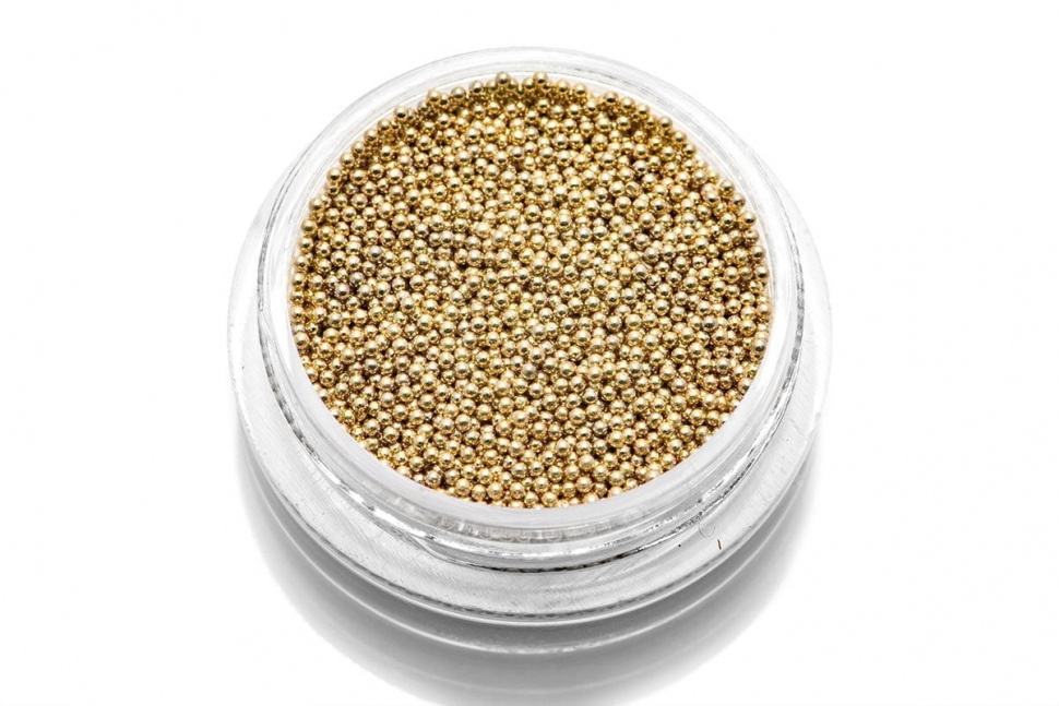 Caviar Beads Gold (Metall Mini Perlen) Gr. 0,8 mm 