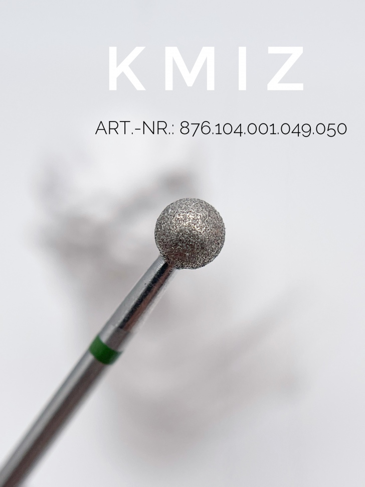 Фреза алмазная шар насечка грубая (зеленая) от КМИЗ 2,1-5,0mm