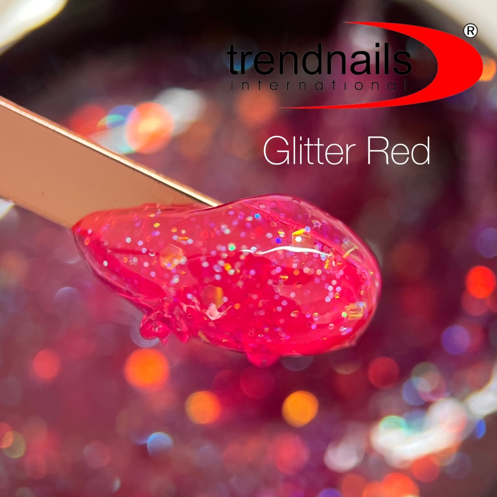 Soak-Off Acrylgel 15ml Tiegel – "Glitter Red" von Trendnails