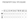 Press & Popit Dual Tips Square Form 24Stk.