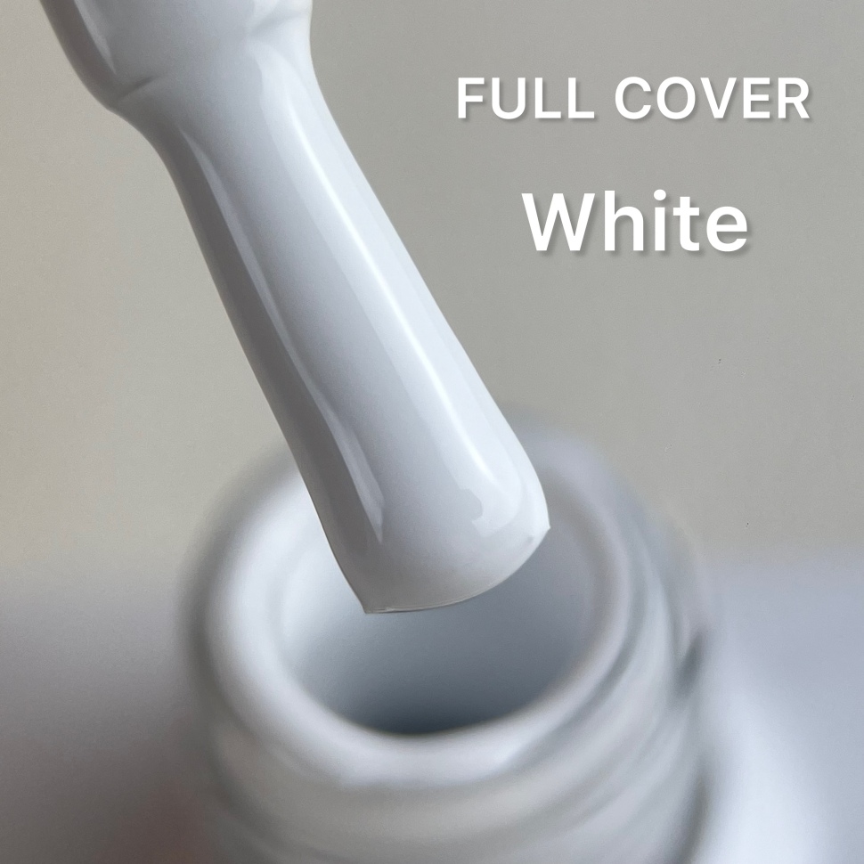 Full Cover Top Coat White NO WIPE 10ml von Love My Nails