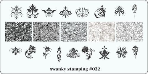 Stamping Platte Schablone  Nr. 032 von Swanky