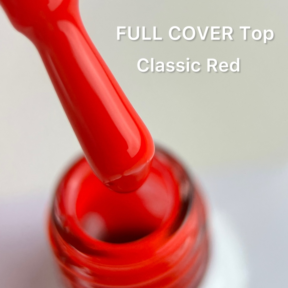 Full Cover Top Coat Classic Red NO WIPE 10ml by Love My Nails