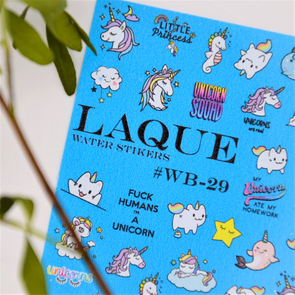 Sticker Design WB29 (Wasserlösliche Aufkleber) von Laque