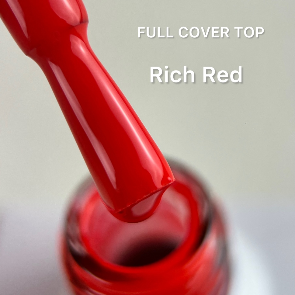 Full Cover Top Coat Rich Red NO WIPE 10ml von Love My Nails