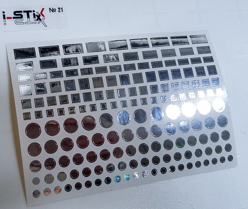 selbstklebende Slider Sticker (silberne Formen) Nr. 21 von i-Stix  