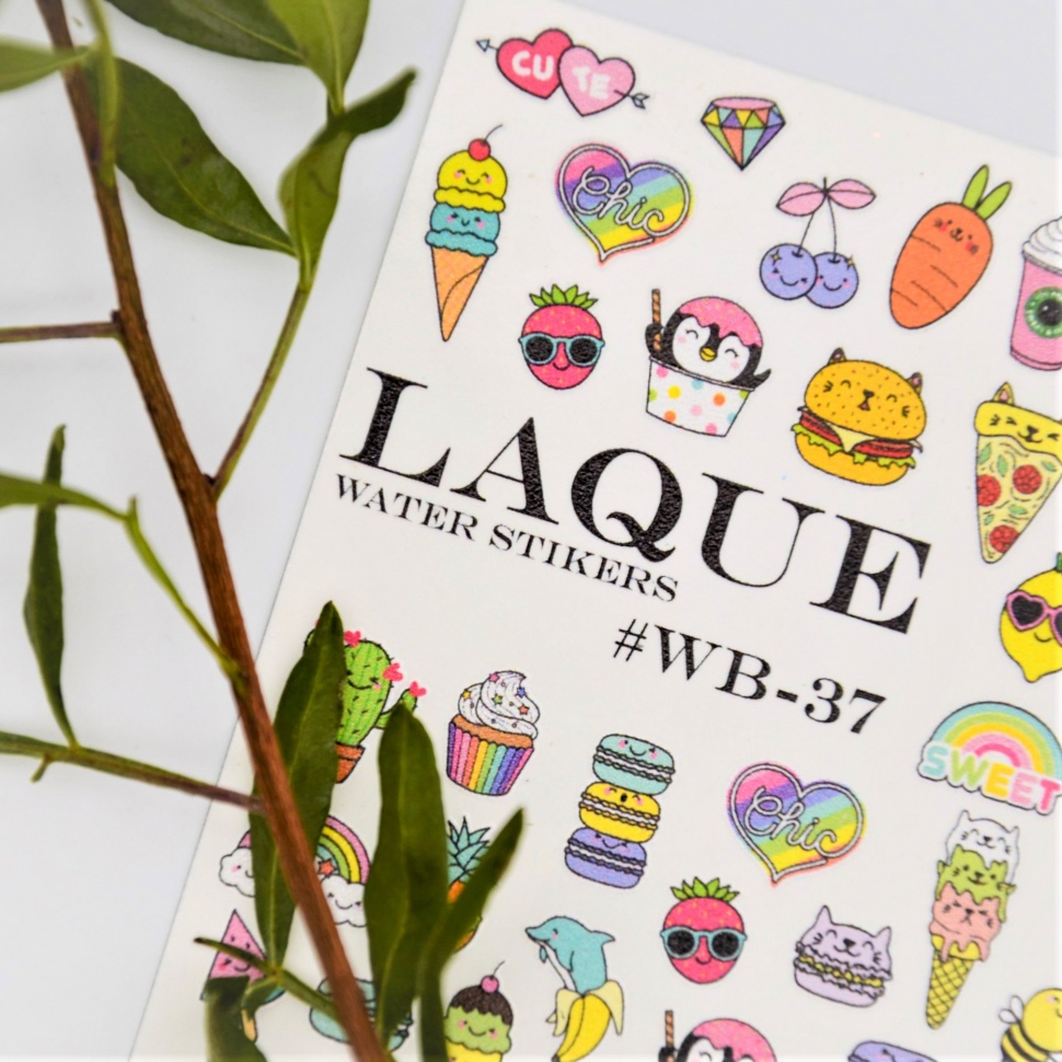 Sticker Design WB37 (Wasserlösliche Aufkleber) von Laque