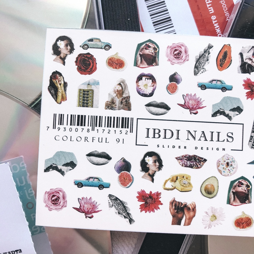 Sticker COLORFUL Nr. 91 von IBDI Nails