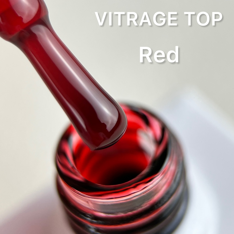 Vitrage Top Coat Red NO WIPE 10ml by Love My Nails