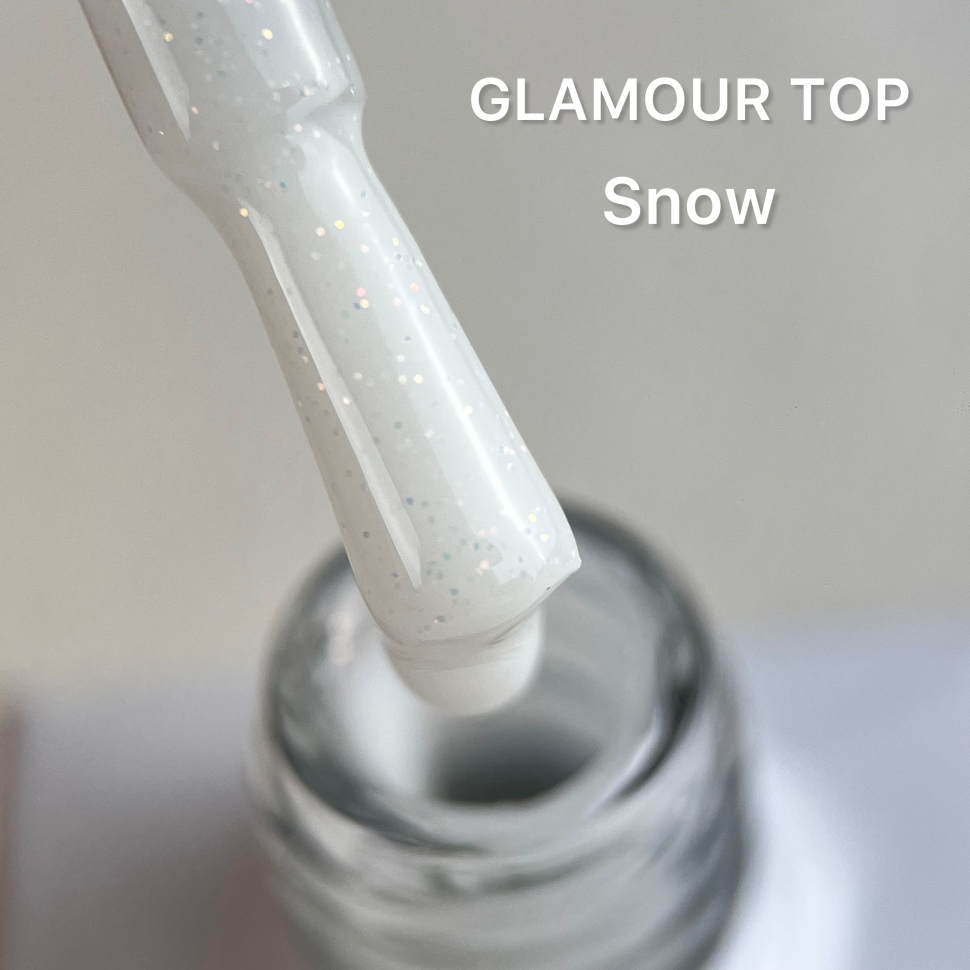Glamour Top Coat Snow NO WIPE 10ml by Love My Nails