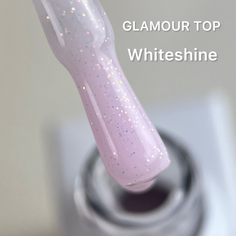 Glamour Top Coat Whiteshine NO WIPE 10ml by Love My Nails