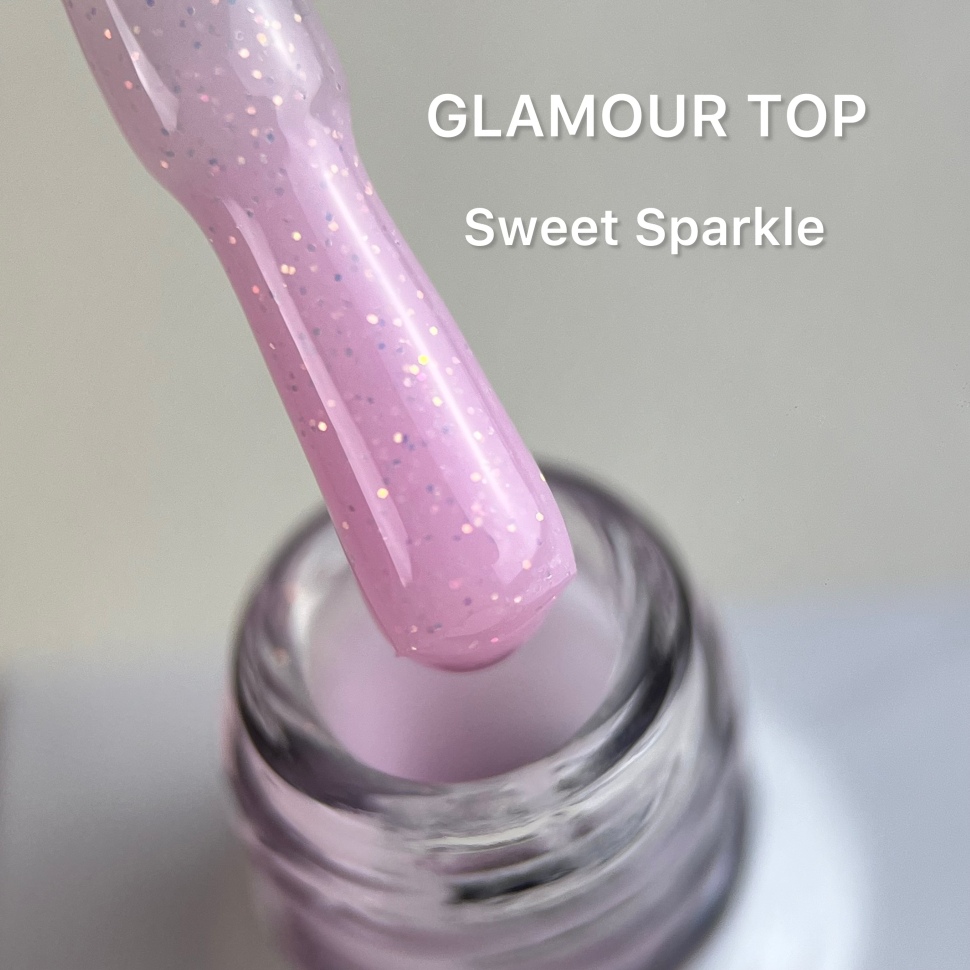 Glamour Top Coat Sweet Sparkle NO WIPE 10ml by Love My Nails