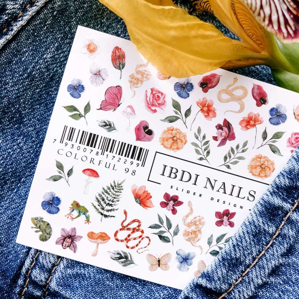 Sticker COLORFUL Nr. 98 von IBDI Nails