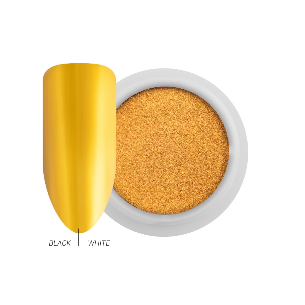 Mirror-Chrome Pigment Kompakt – Gold mit Aplikator