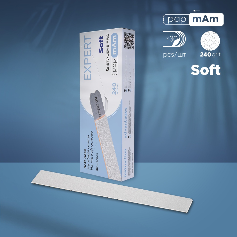 white disposable papmAm files Soft for straight nail file DFCE-20W STALEKS PRO EXPERT