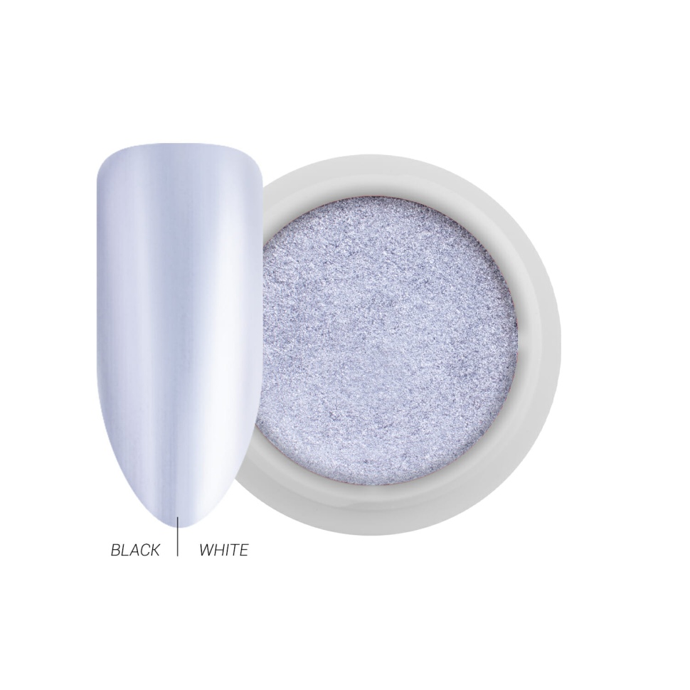 Mirror-Chrome Pigment Kompakt – Silber mit Aplikator