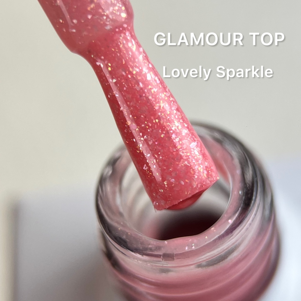 Glamour Top Coat Lovely Sparkle NO WIPE 10ml by Love My Nails