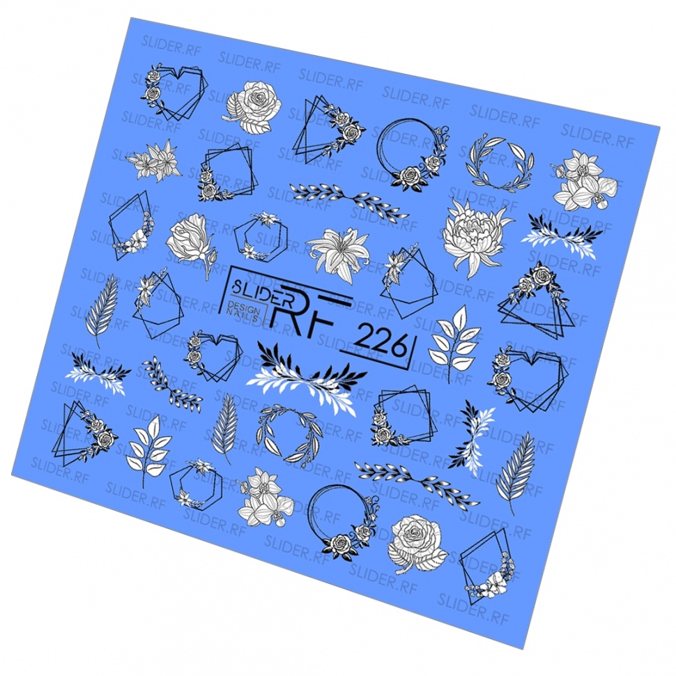 Sticker Design RF226 Flowers (Water Soluble Stickers) Слайдер