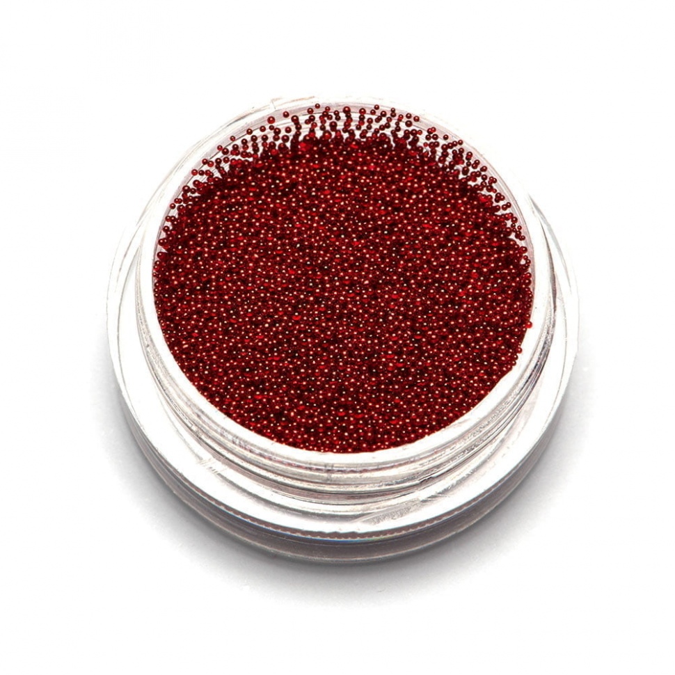 Caviar Beads Rot (Metall Mini Perlen) Gr. 0,4 mm 