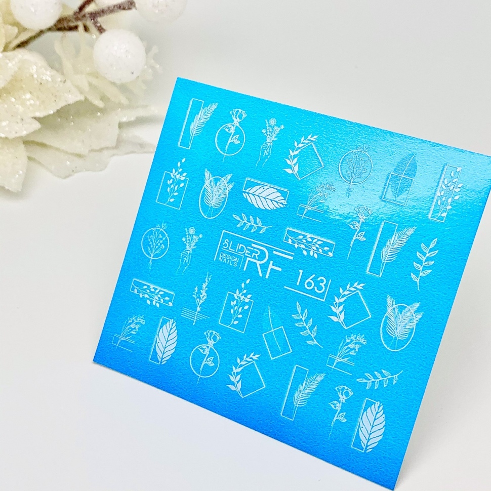 Sticker Design RF163 Flowers /Leaves (Water Soluble Stickers) Слайдер