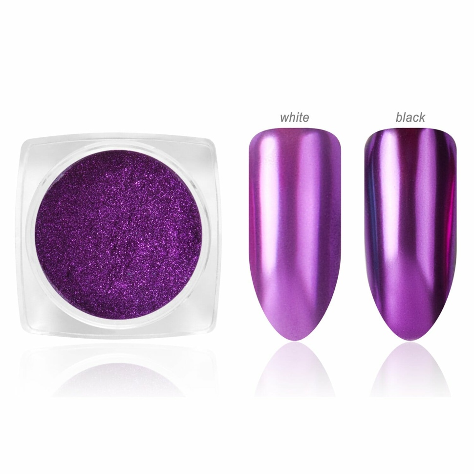 Mirror-Chrome Pigment Purple + Applikator Mini-Set