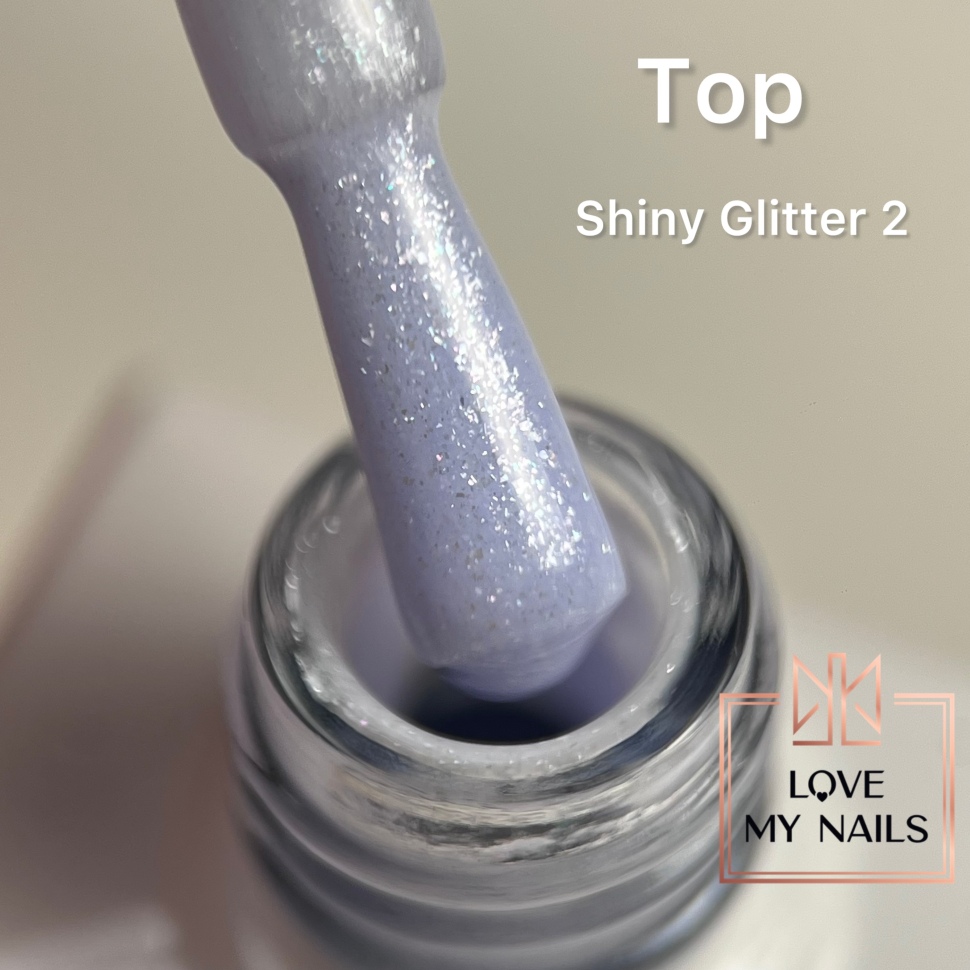 Эффект Топ гель Shiny Glitter 2 без липкого слоя 10 мл от Love My Nails