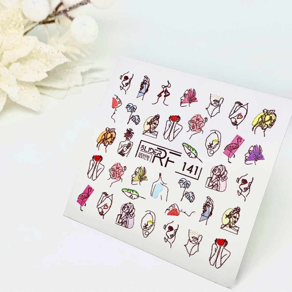 Sticker Design RF141 Faces (Water Soluble Stickers) Слайдер