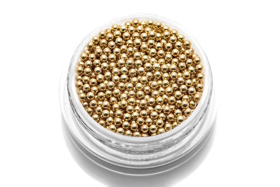 Caviar Beads Gold (Metall Perlen) Gr. 1,5 mm 